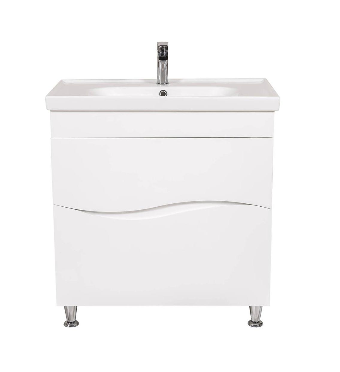 Mobilier de baie pe pardoseala Alfa alb