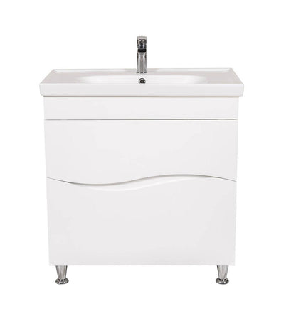 Mobilier de baie pe pardoseala Alfa alb