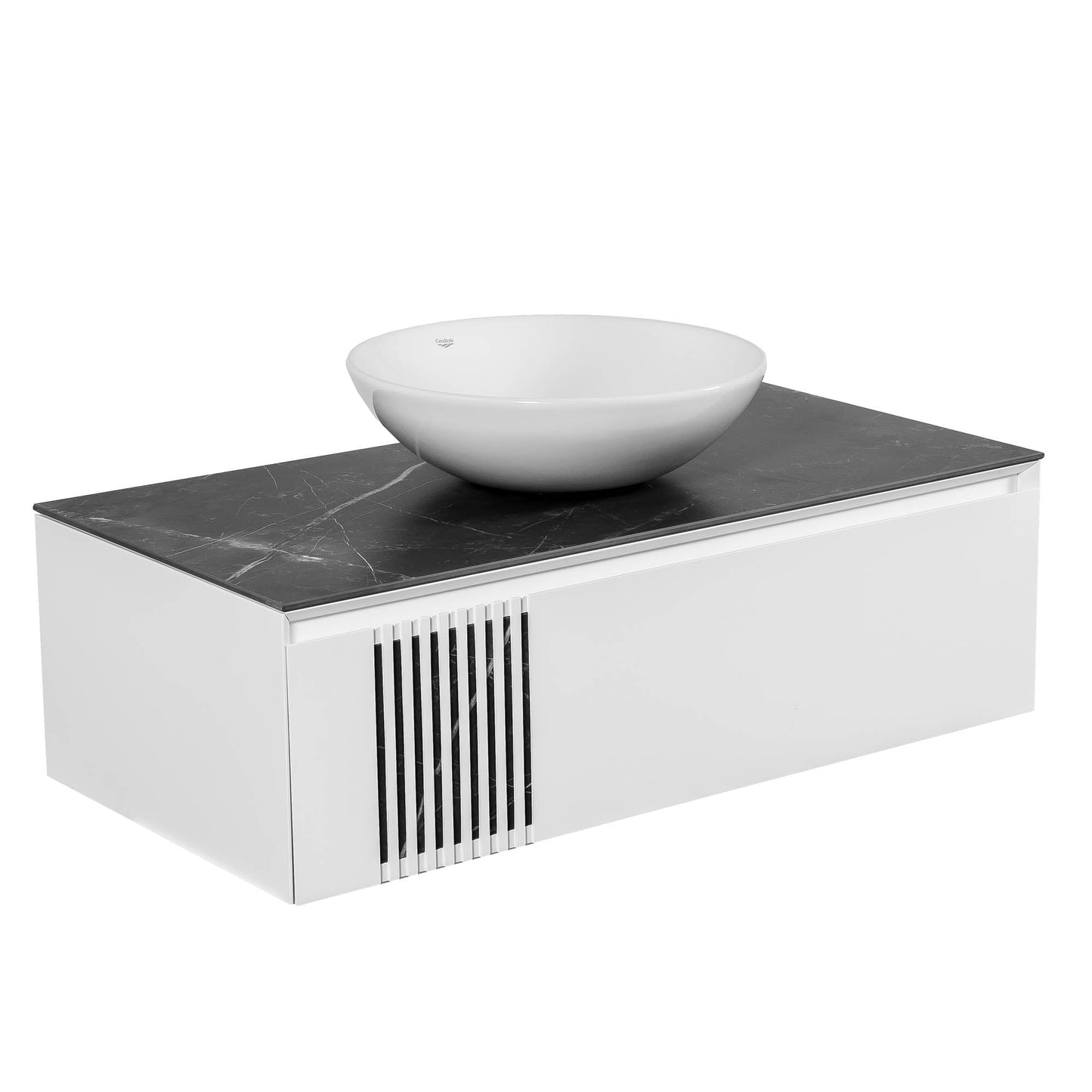 Mobilier de baie suspendat Manhattan (Zero), Alb