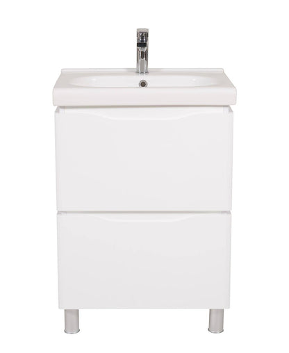 Mobilier de baie pe pardoseală Venice, Alb (City)