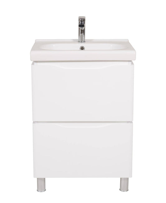 Mobilier de baie pe pardoseală Venice, Alb (City)