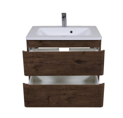 Mobilier de baie suspendat Accent castan