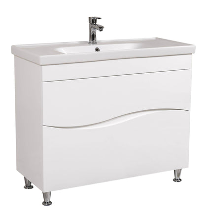 Mobilier de baie pe pardoseala Alfa alb