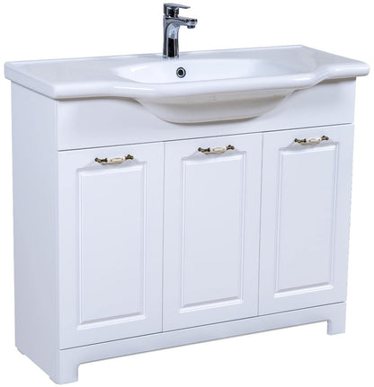 Mobilier de baie pe pardoseală Classic Alb