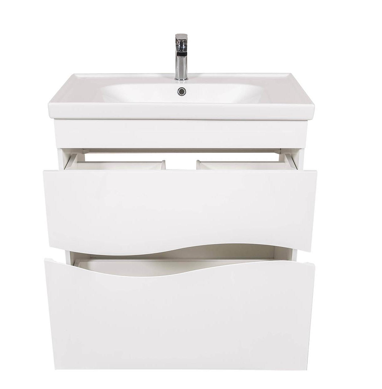 Mobilier de baie pe pardoseala Alfa alb
