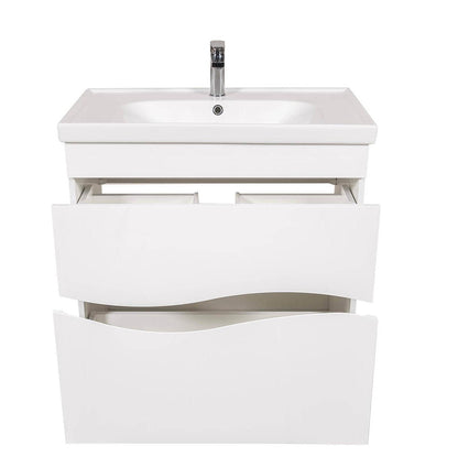 Mobilier de baie pe pardoseala Alfa alb