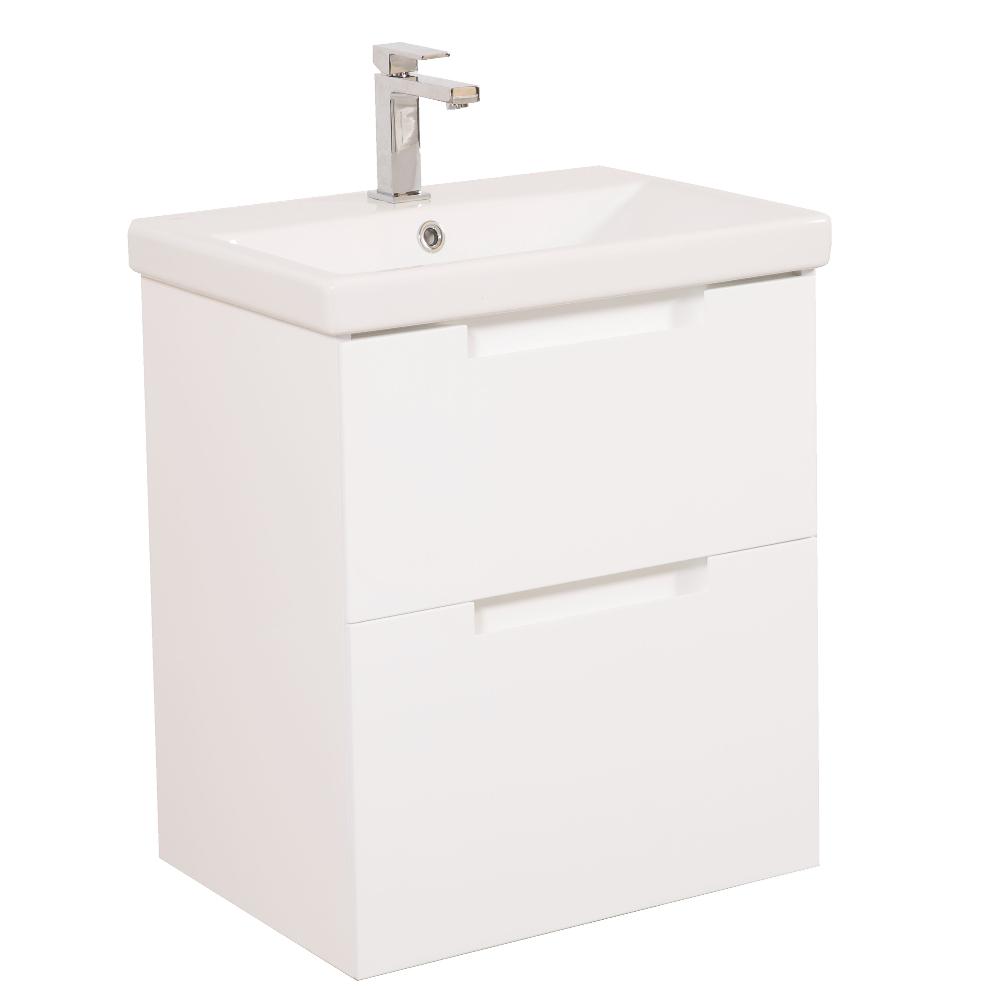 Mobilier de baie suspendat Infinity, Alb