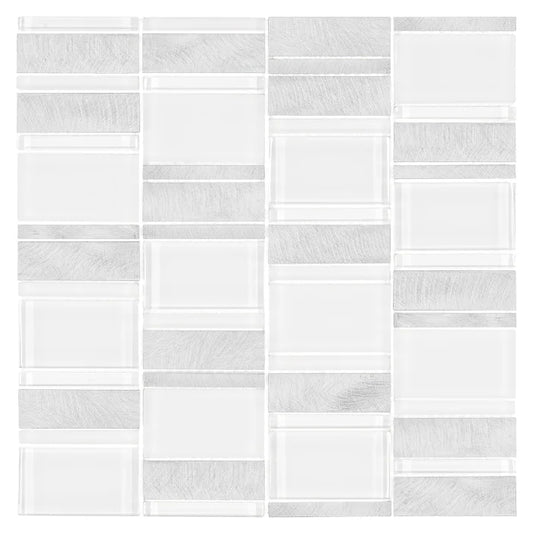 Mozaic Allumi Piano White 73 29,3×29,8