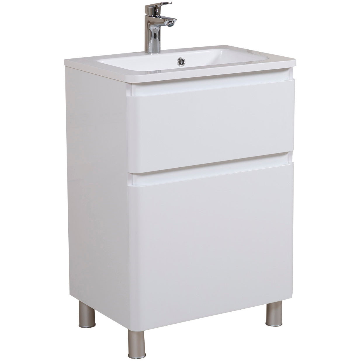 Mobilier de baie pe pardoseală Accent alb