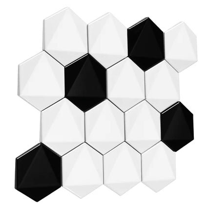 Mozaic Hexagonic B&W mix 74 30×26