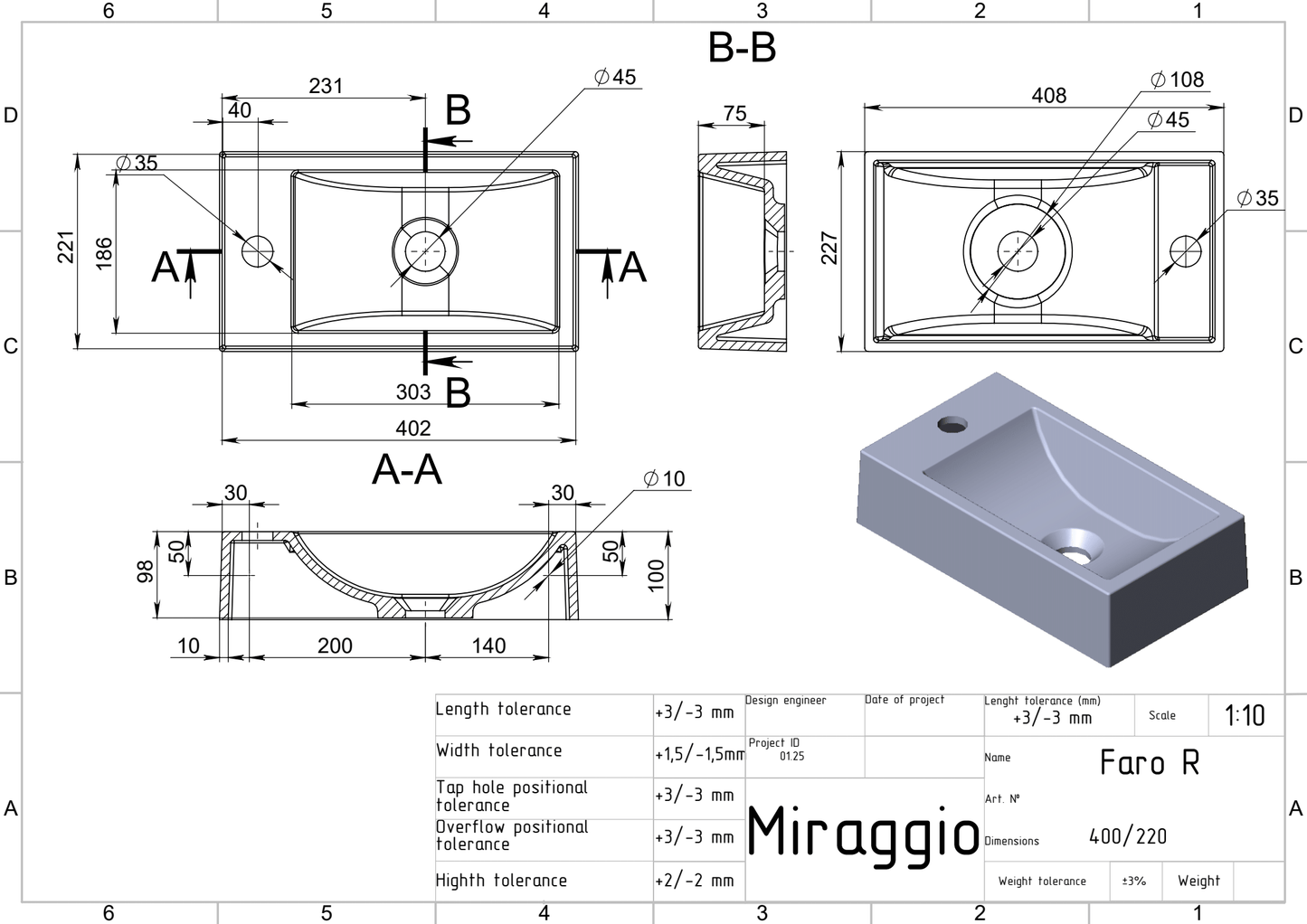 Lavoar pe blat Faro R, Miraggio