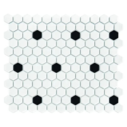 Mozaic Mini Hexagon B&W Spot 30×26