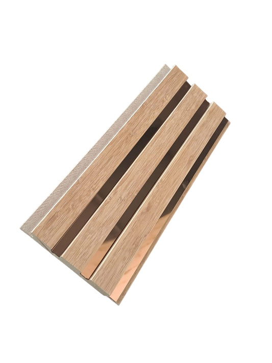Panou Riflaj Decorativ Mdf, Nuc & Cupru