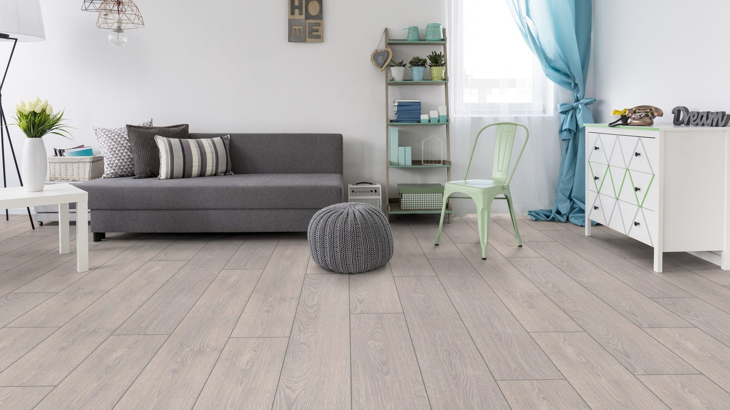 Parchet laminat Stejar Capital Alb Robusto 2800 12/33, Kronotex