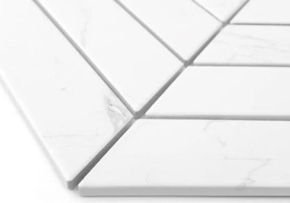 Mozaic Royal Chevron Carrara 31,8×22,4