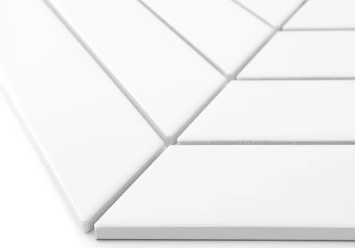 Mozaic Royal Chevron White 31,8×22,4