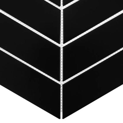 Mozaic Royal Chevron Black Matt 31,8×22,4