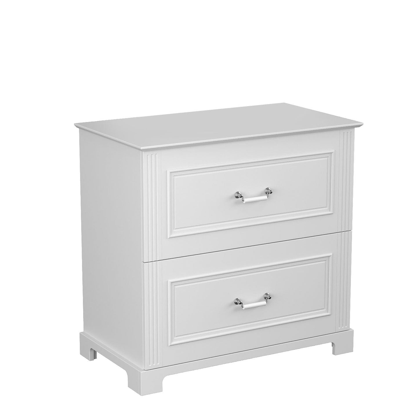 Mobilier de baie pe pardoseală cu blat, Oxford, Old White