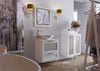 Mobilier de baie suspendat cu blat, Chic, White Satin
