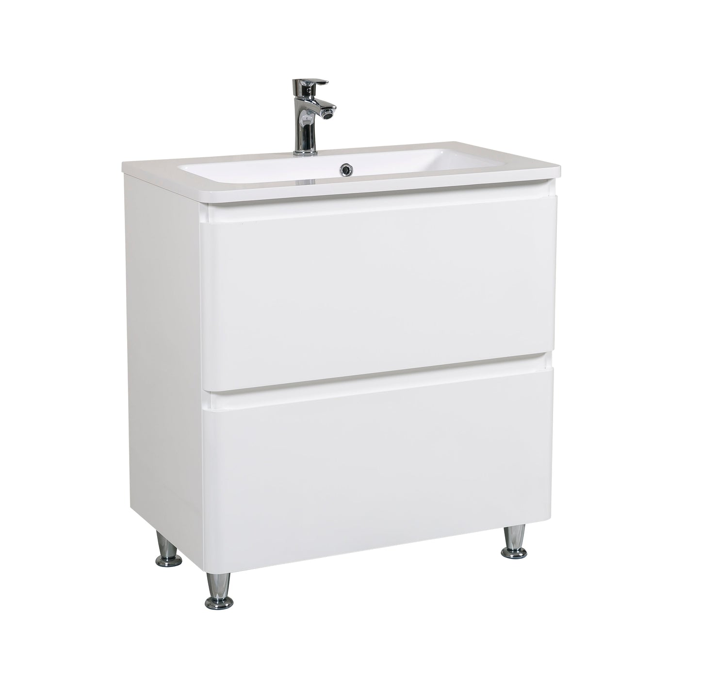 Mobilier de baie pe pardoseală Accent alb