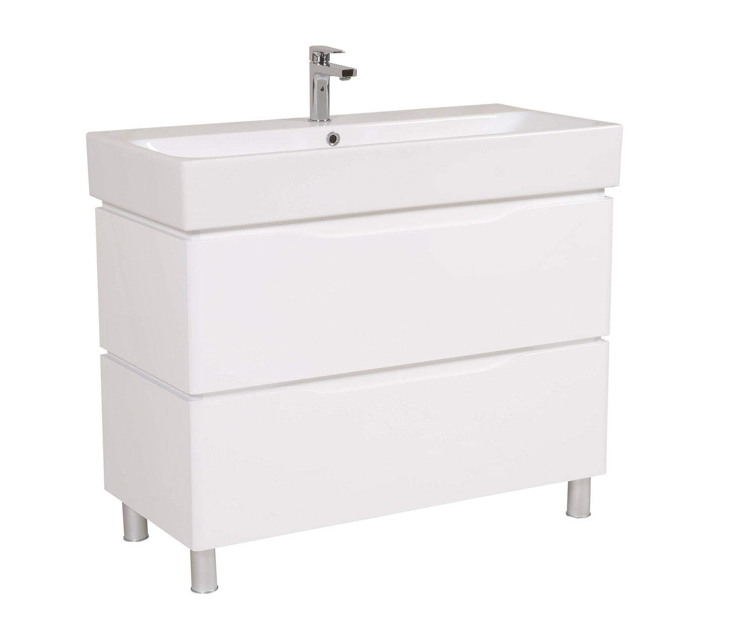 Mobilier de baie pe pardoseală Venice, Alb (Pinto)