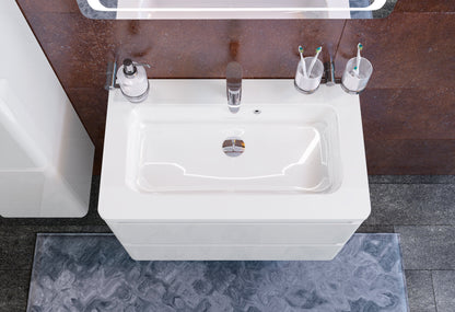 Mobilier de baie suspendat Accent alb