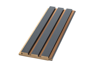 Panou Riflaj Decorativ Mdf Wood, Antracit & Cupru
