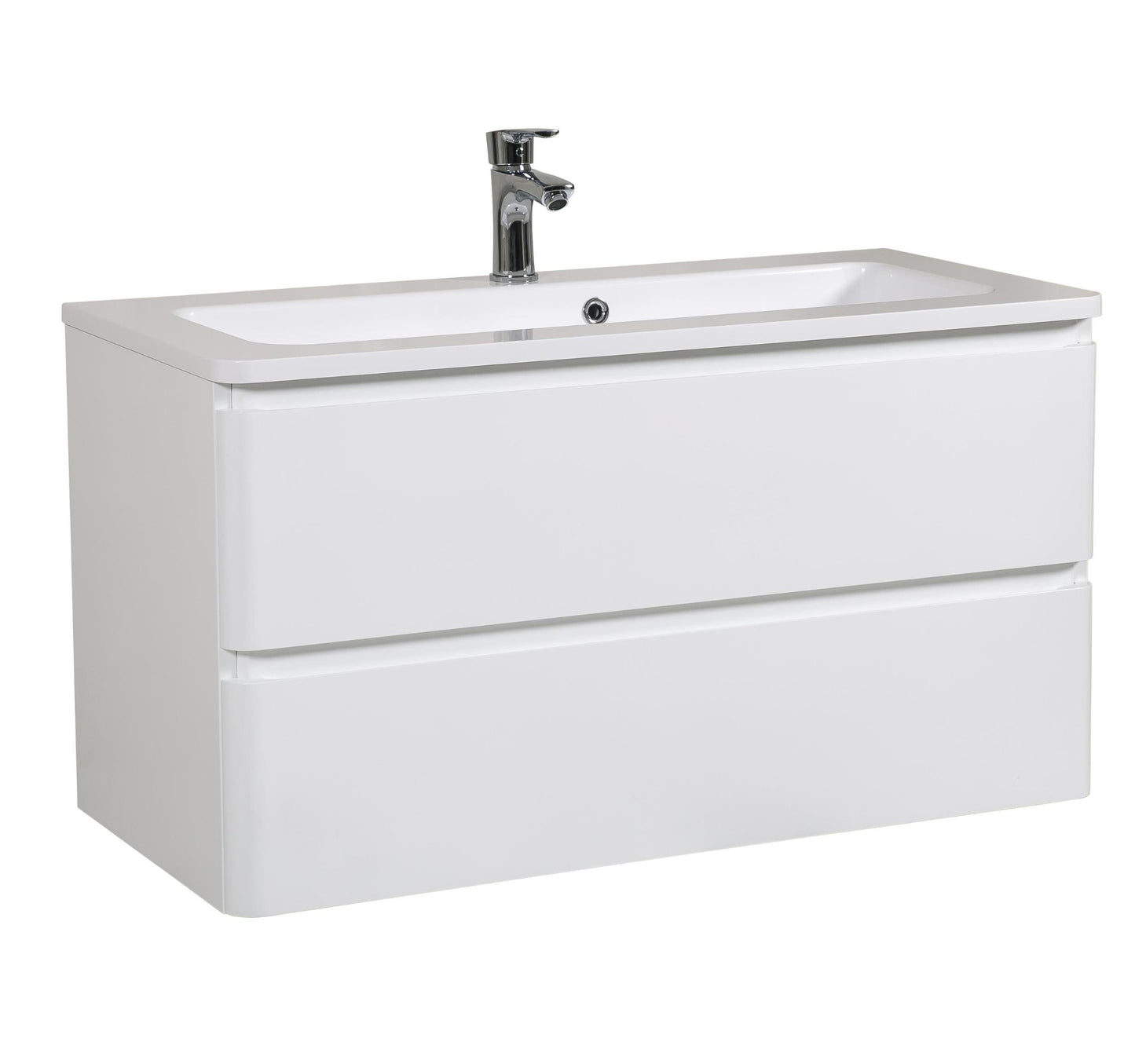 Mobilier de baie suspendat Accent alb