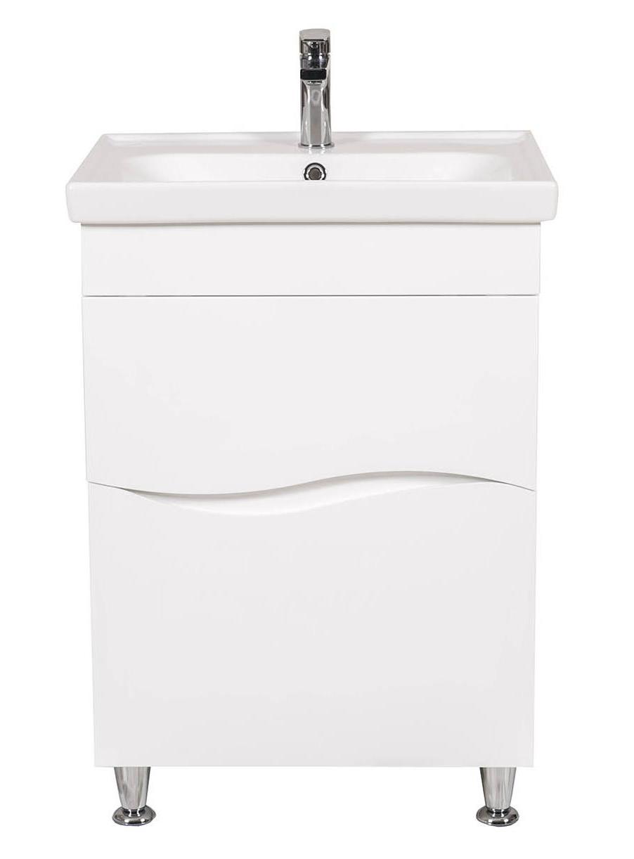 Mobilier de baie pe pardoseala Alfa alb