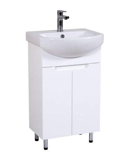 Mobilier de baie pe pardoseală Quadro, Alb