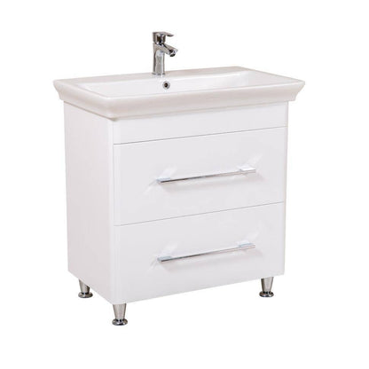 Mobilier de baie pe pardoseală Paola, Alb
