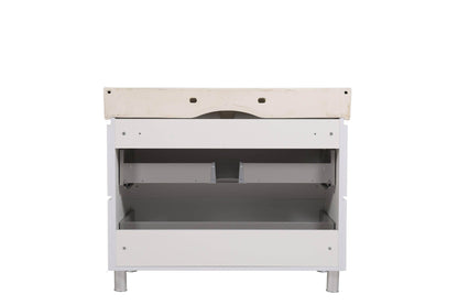 Mobilier de baie pe pardoseală Venice, Alb pentru 2 baterii