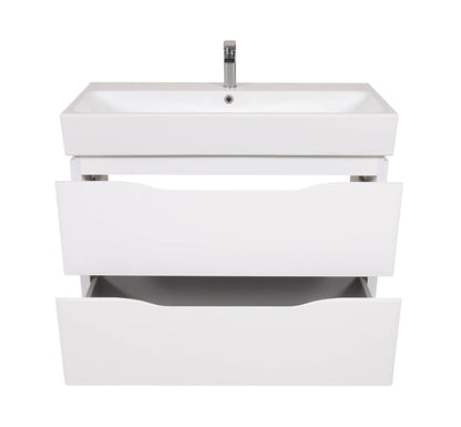 Mobilier de baie pe pardoseală Venice, Alb (Pinto)