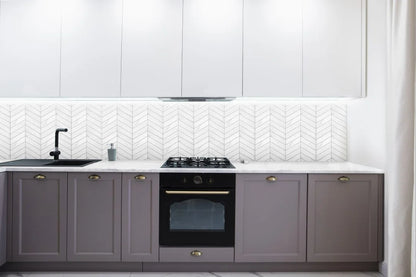 Mozaic Royal Chevron Carrara 31,8×22,4