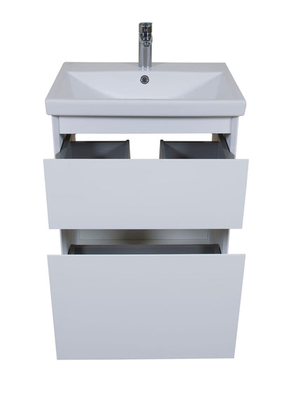 Mobilier de baie pe pardoseala Elite, Alb Mat