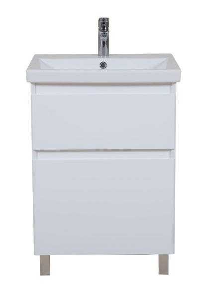 Mobilier de baie pe pardoseala Elite, Alb Mat
