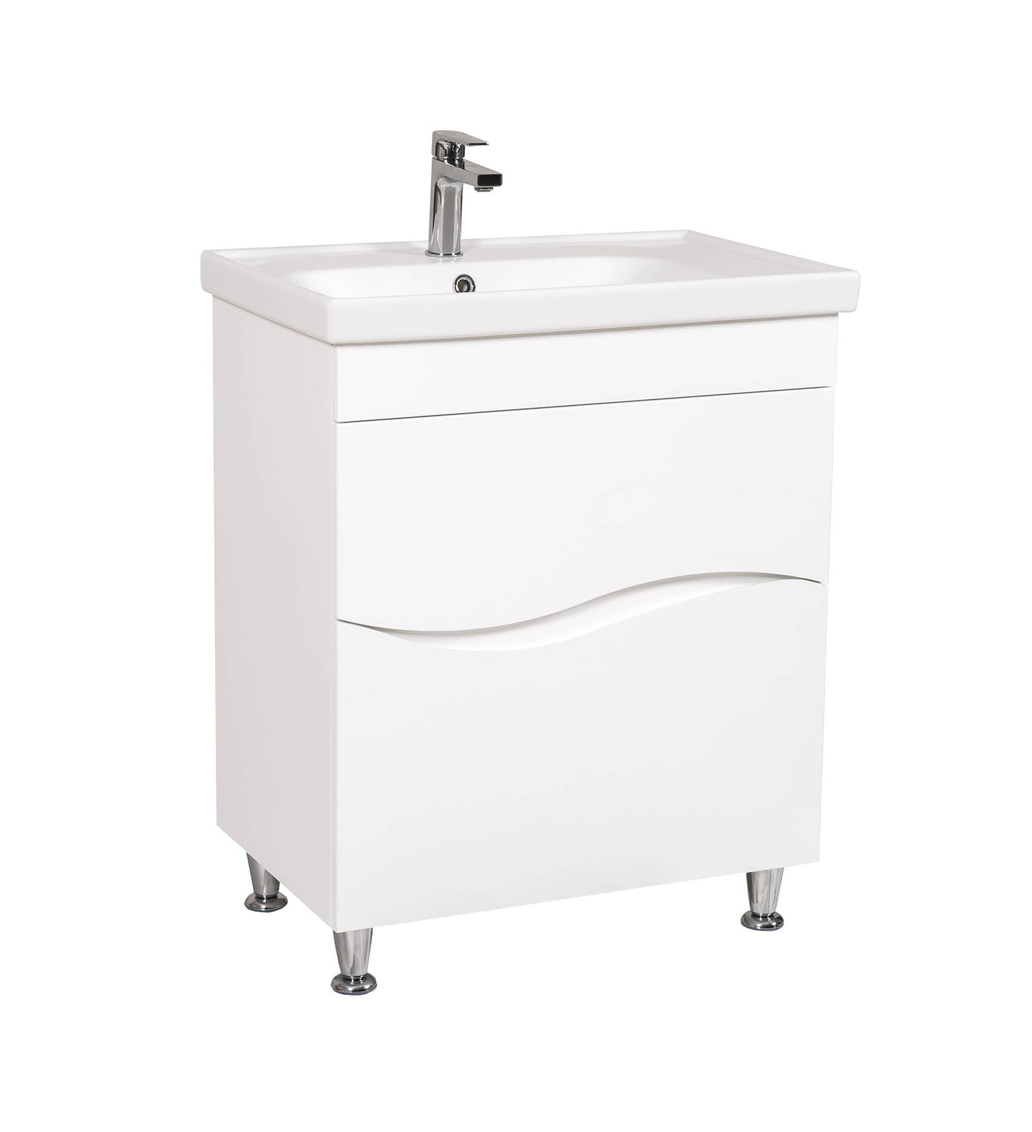 Mobilier de baie pe pardoseala Alfa alb
