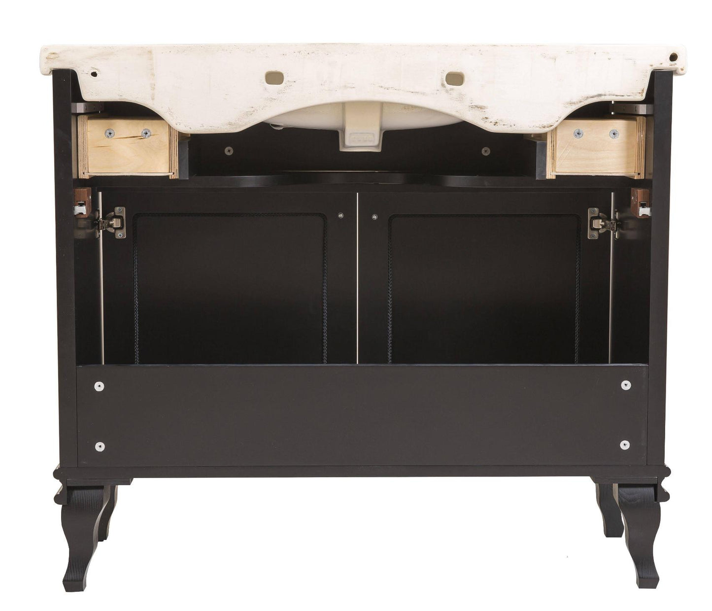 Mobilier de baie pe pardoseală Beatrice negru+crom