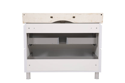Mobilier de baie pe pardoseală Venice, Alb (Pinto)