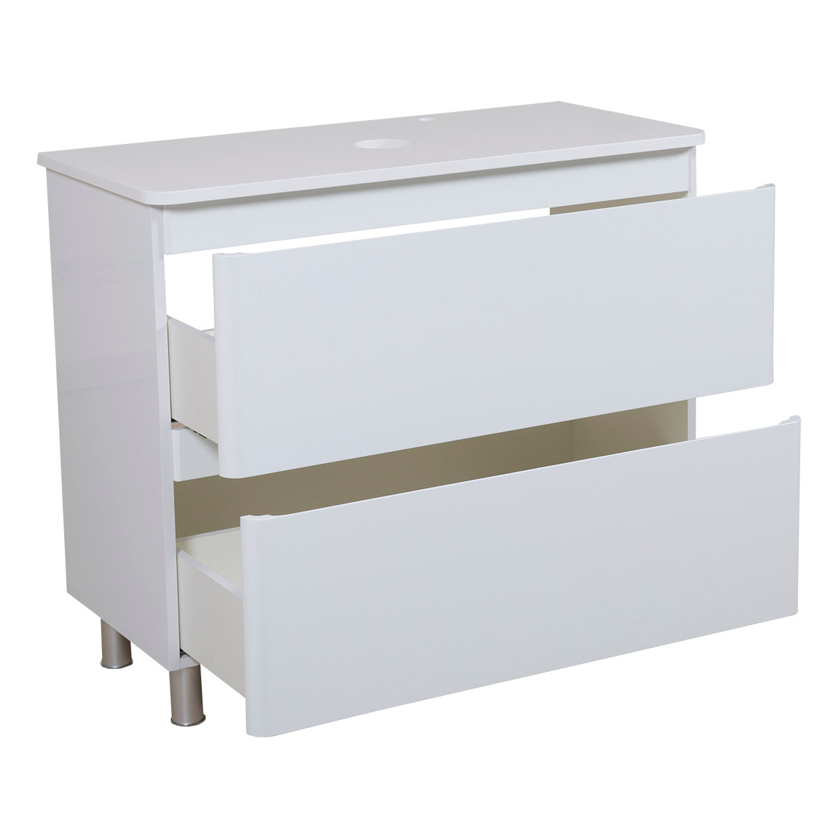 Mobilier de baie suspendat Accent alb, cu blat