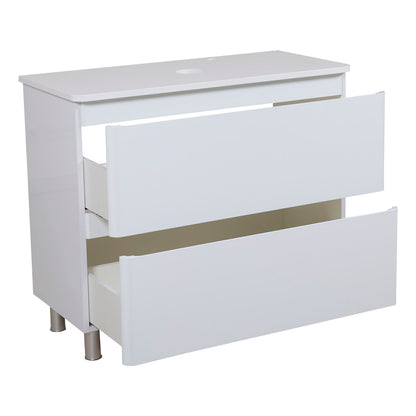 Mobilier de baie suspendat Accent alb, cu blat