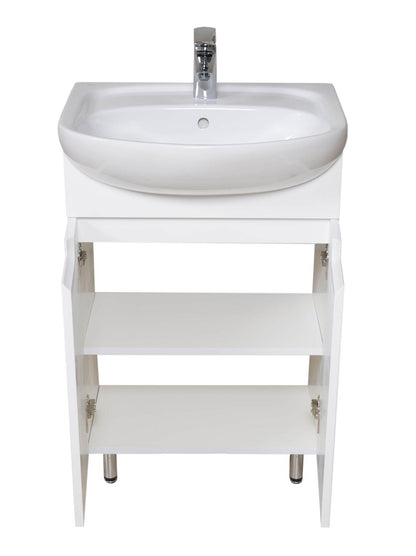 Mobilier de baie pe pardoseală Quadro, Alb
