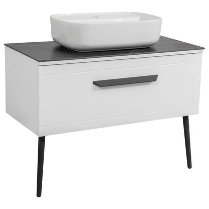 Mobilier de baie pe pardoseală Siena, Alb