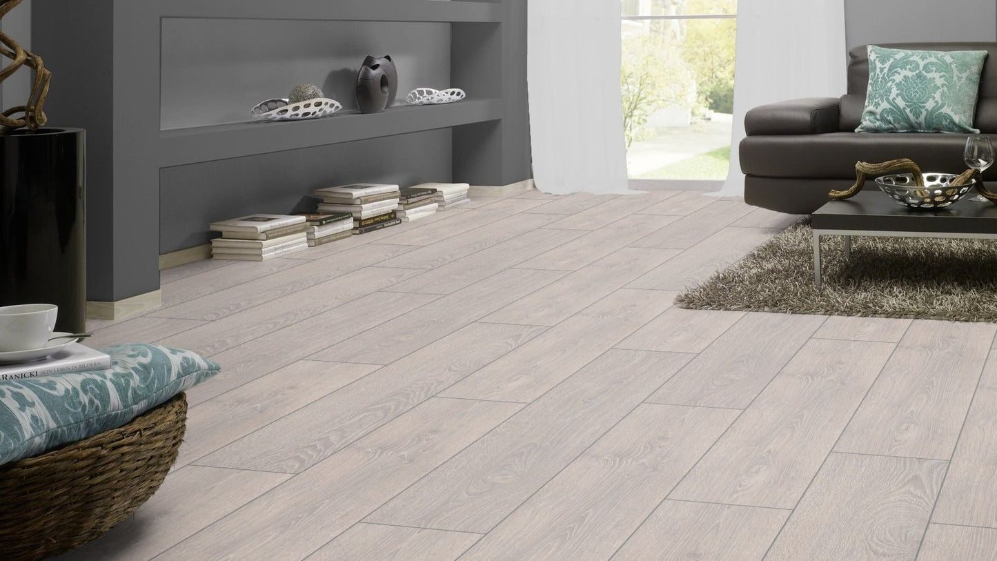 Parchet laminat Stejar Capital Alb Robusto 2800 12/33, Kronotex