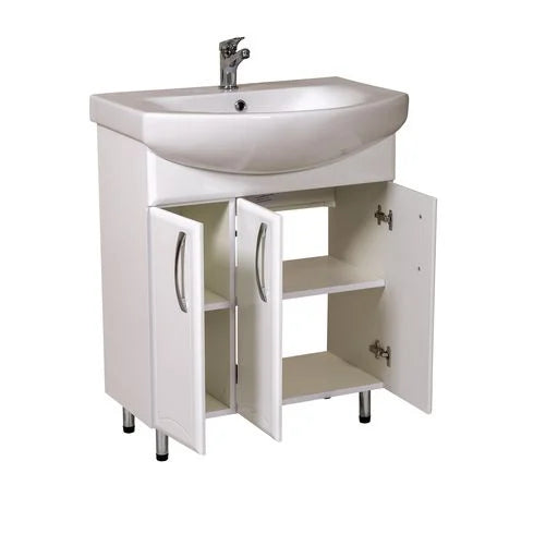 Mobilier de baie pe pardoseală Decor, Alb