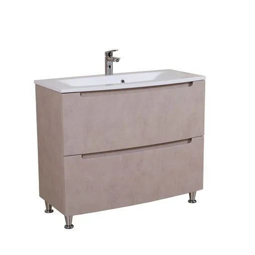 Mobilier de baie pe pardoseală Headway beton-beige