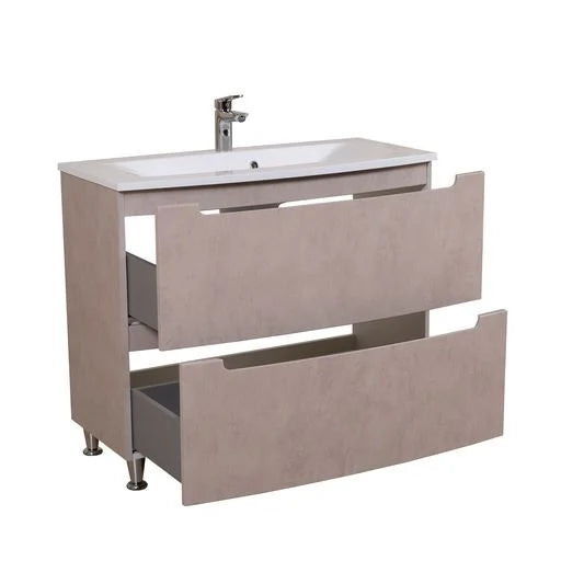 Mobilier de baie pe pardoseală Headway beton-beige