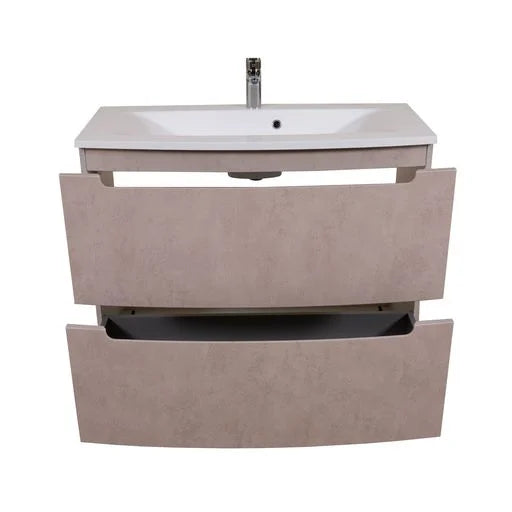 Mobilier de baie pe pardoseală Headway beton-beige