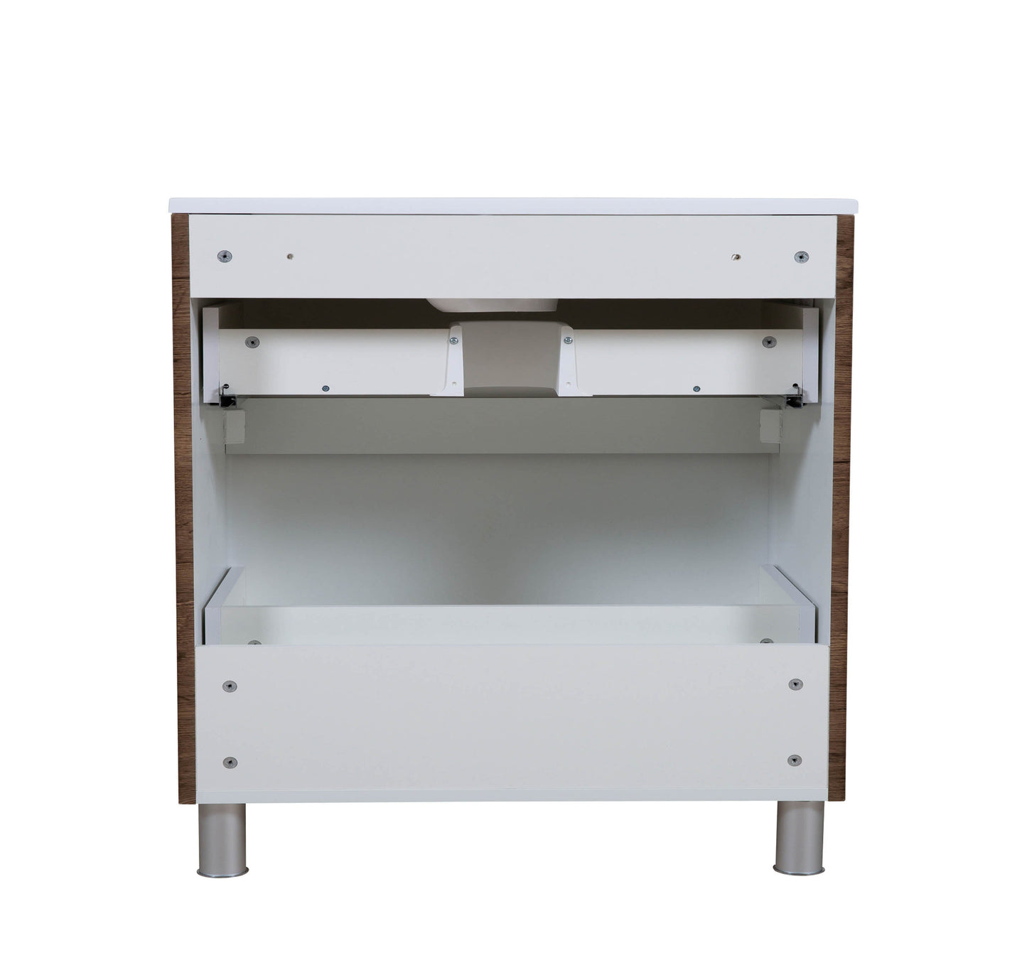 Mobilier de baie pe pardoseala Accent castan