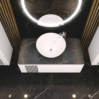 Mobilier de baie suspendat Manhattan (Zero), Alb
